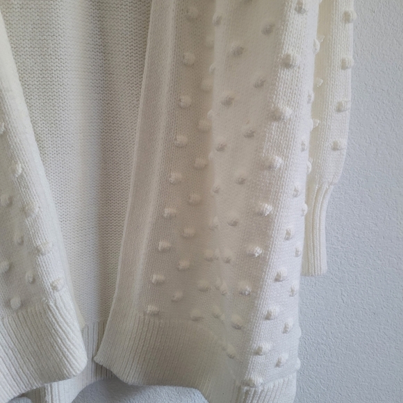 Calvin klien white knit dotted cardigan sweater - Picture 8 of 9